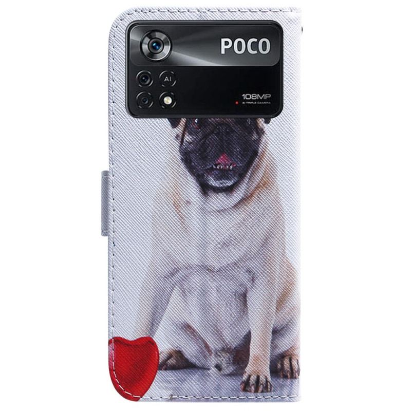 Flip Cover Poco X4 Pro 5G Mops Hund