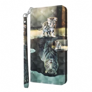 Læder Cover Poco X4 Pro 5G Med Snor Strappy Kitten Dream