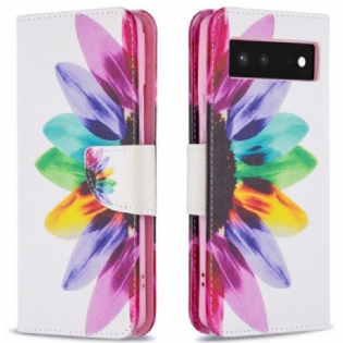 Cover Google Pixel 6 Flip Cover Akvarel Blomst