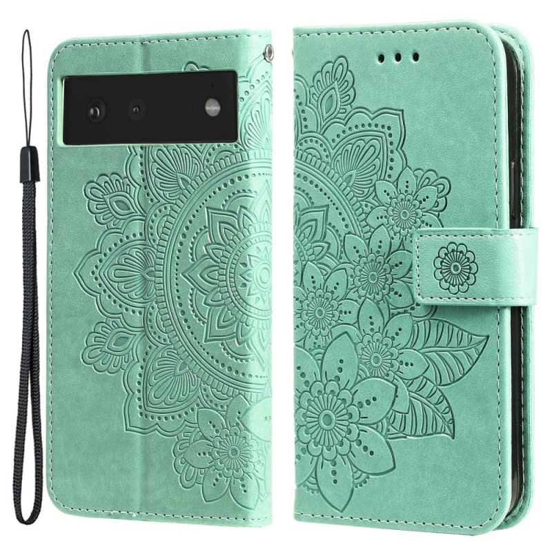 Flip Cover Google Pixel 6 Blomster Mandala