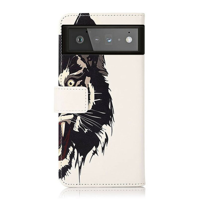 Flip Cover Google Pixel 6 Hård Tiger