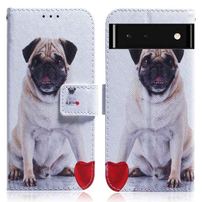 Flip Cover Google Pixel 6 Mops Hund
