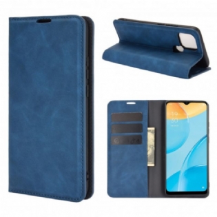 Cover Oppo A15 Flip Cover Silkeblødt Lædereffekt