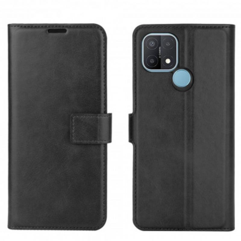 Flip Cover Oppo A15 Slank Ekstrem Lædereffekt