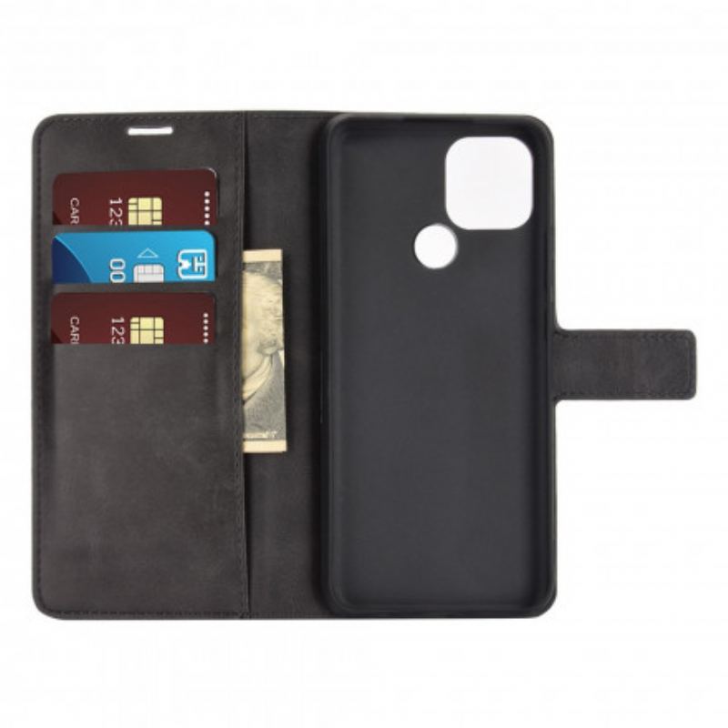 Flip Cover Oppo A15 Slank Ekstrem Lædereffekt