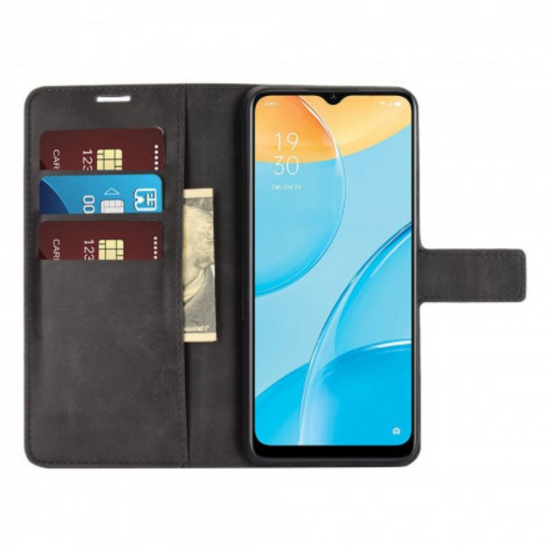 Flip Cover Oppo A15 Slank Ekstrem Lædereffekt
