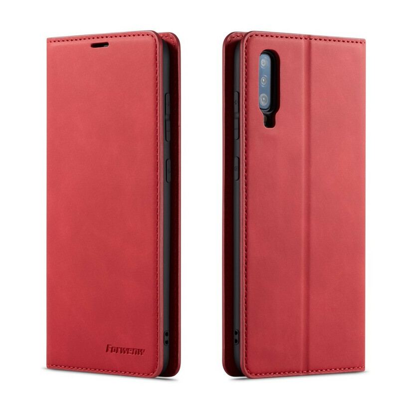 Cover Samsung Galaxy A70 Flip Cover Forwenw Lædereffekt