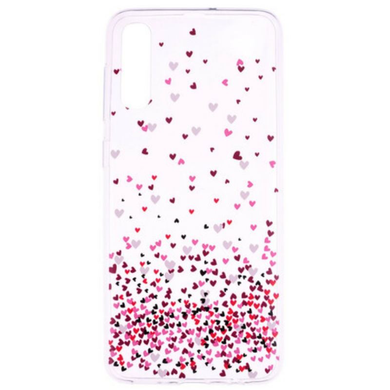 Cover Samsung Galaxy A70 Sømløse Flere Røde Hjerter