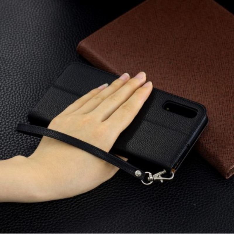 Flip Cover Samsung Galaxy A70 Læder Cover Litchi Rabat Oblique