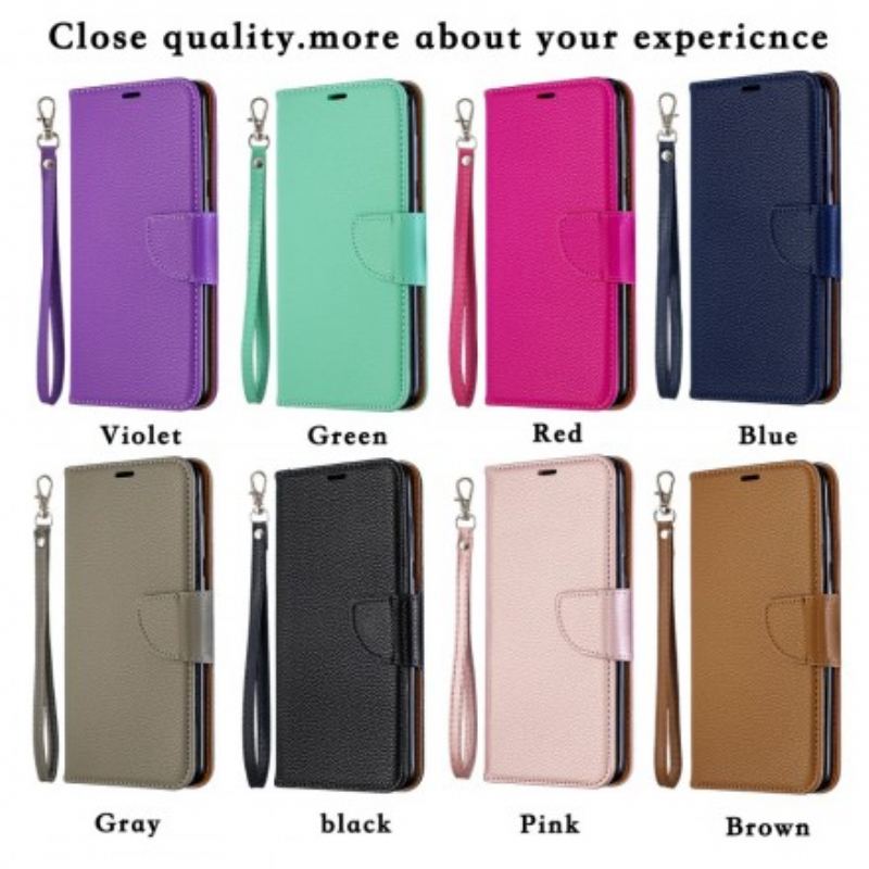 Flip Cover Samsung Galaxy A70 Læder Cover Litchi Rabat Oblique