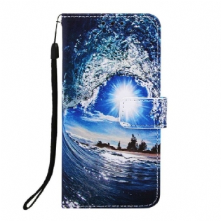 Læder Cover Samsung Galaxy A70 Med Snor Daydreams Lanyard Landscape
