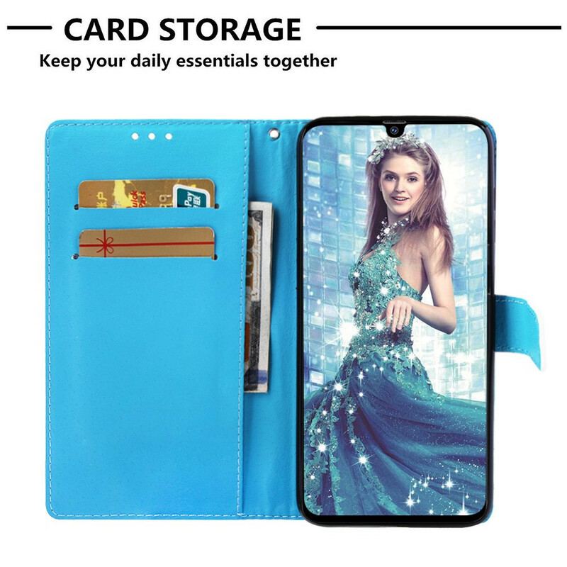 Læder Cover Samsung Galaxy A70 Med Snor Daydreams Lanyard Landscape