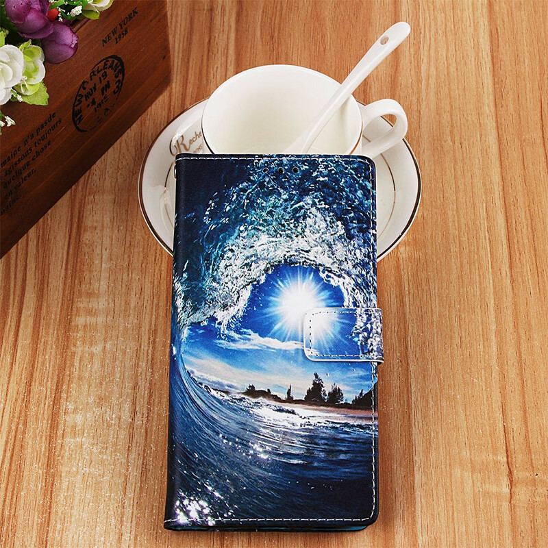 Læder Cover Samsung Galaxy A70 Med Snor Daydreams Lanyard Landscape