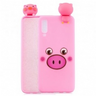 Mobilcover Samsung Galaxy A70 Apollo Grisen 3d