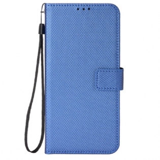 Flip Cover Realme GT Neo 3 Med Snor Strappy Diamond Texture
