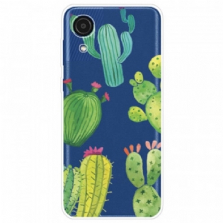 Cover Samsung Galaxy A03 Core Akvarel Kaktusser