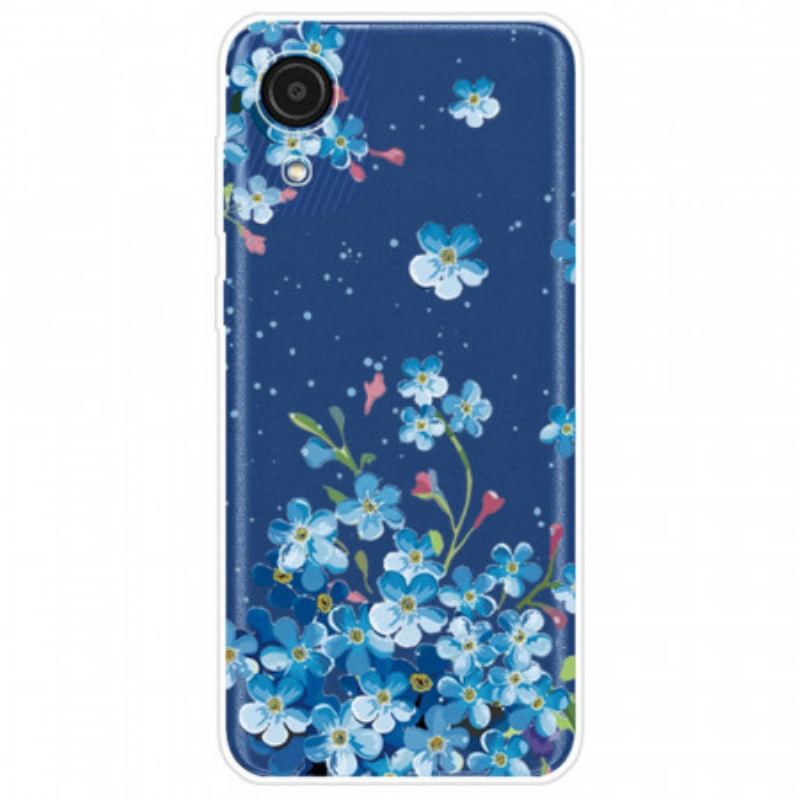 Cover Samsung Galaxy A03 Core Blå Blomster
