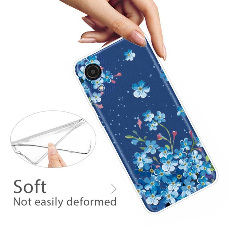 Cover Samsung Galaxy A03 Core Blå Blomster