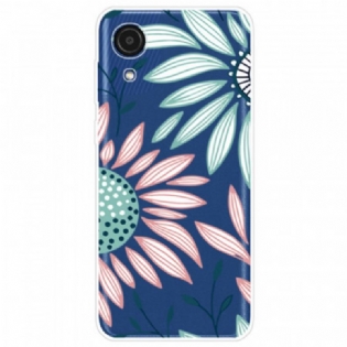 Cover Samsung Galaxy A03 Core Gennemsigtig En Blomst