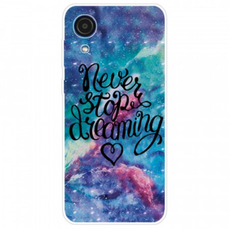 Cover Samsung Galaxy A03 Core Stop Aldrig Med At Drømme