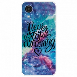Cover Samsung Galaxy A03 Core Stop Aldrig Med At Drømme