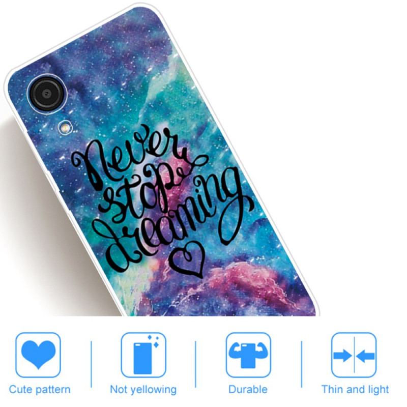 Cover Samsung Galaxy A03 Core Stop Aldrig Med At Drømme