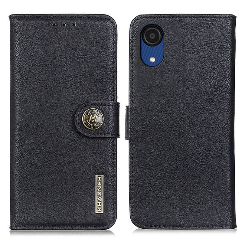 Flip Cover Samsung Galaxy A03 Core Imiteret Læder Khazneh