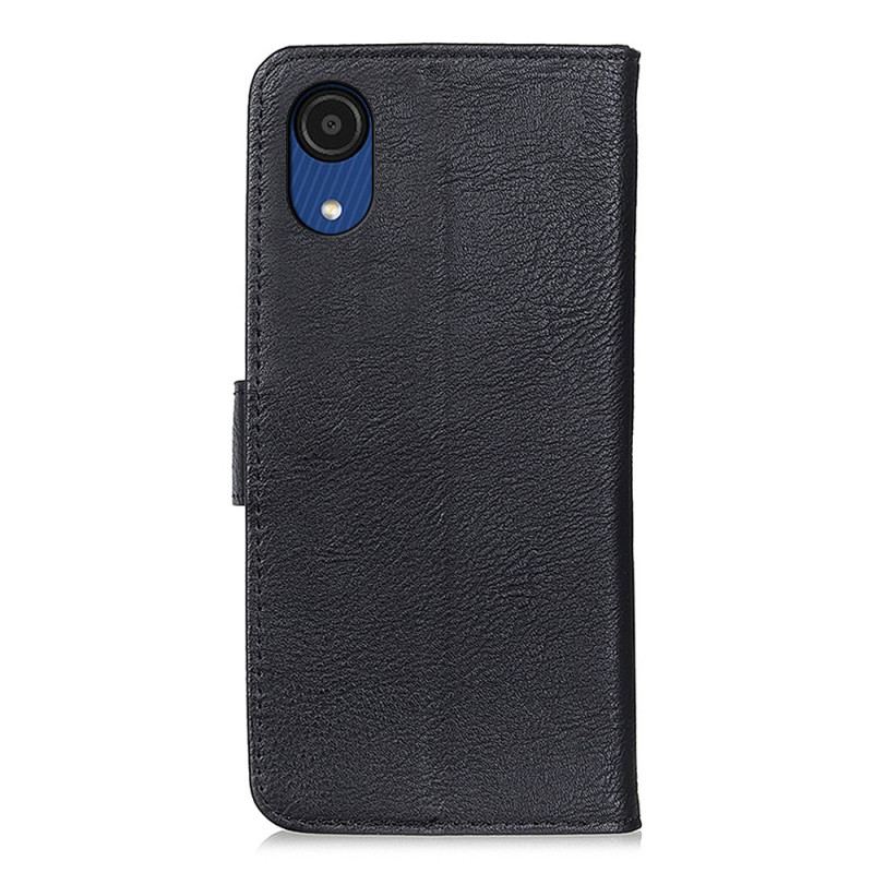 Flip Cover Samsung Galaxy A03 Core Imiteret Læder Khazneh