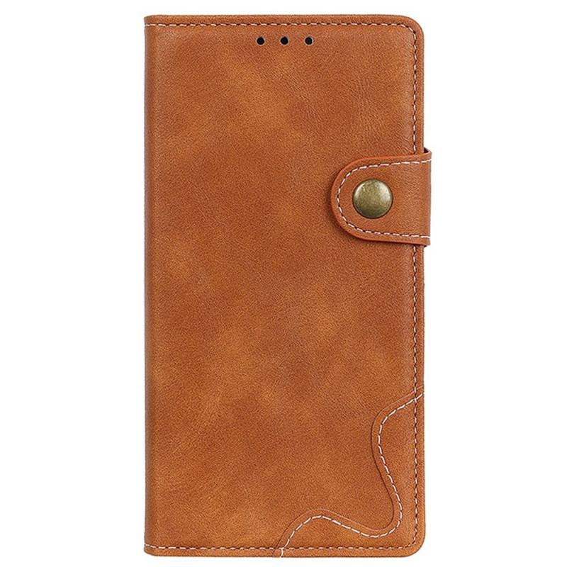 Flip Cover Samsung Galaxy A03 Core Kunstnerisk Knap Og Sømme