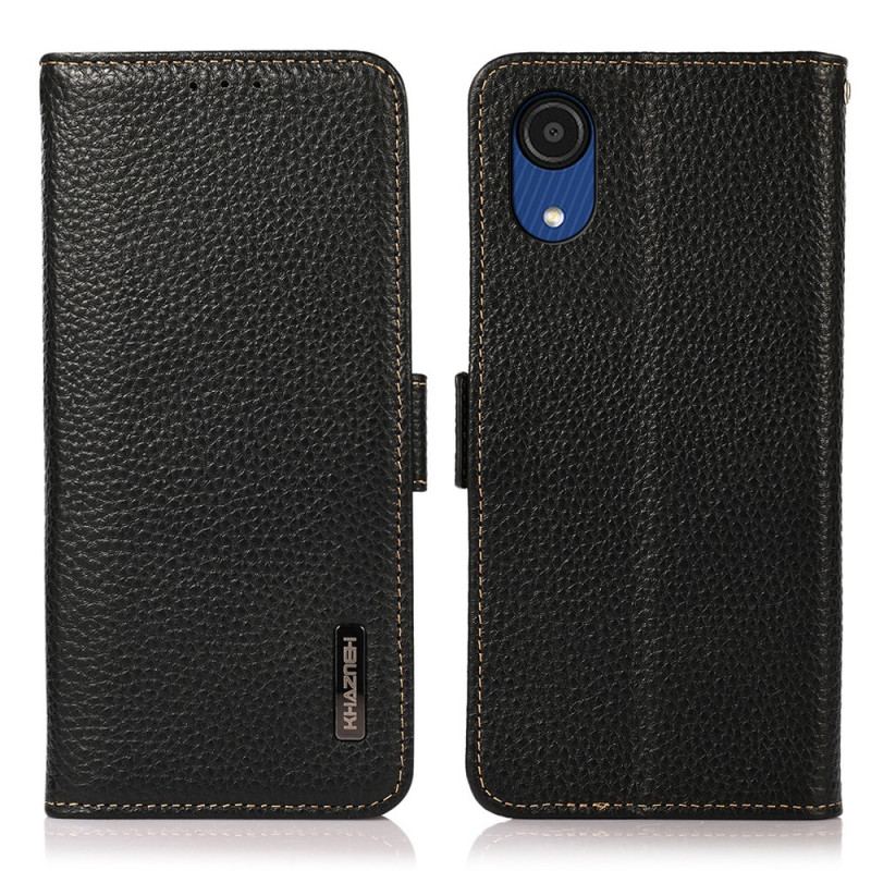 Flip Cover Samsung Galaxy A03 Core Litchi Læder Khazneh Rfid