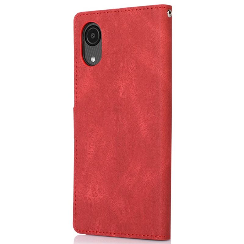 Flip Cover Samsung Galaxy A03 Core Med Snor Strappy Lædereffekt
