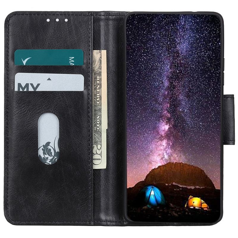 Flip Cover Samsung Galaxy A03 Core Vendbar Lås I Lædereffekt