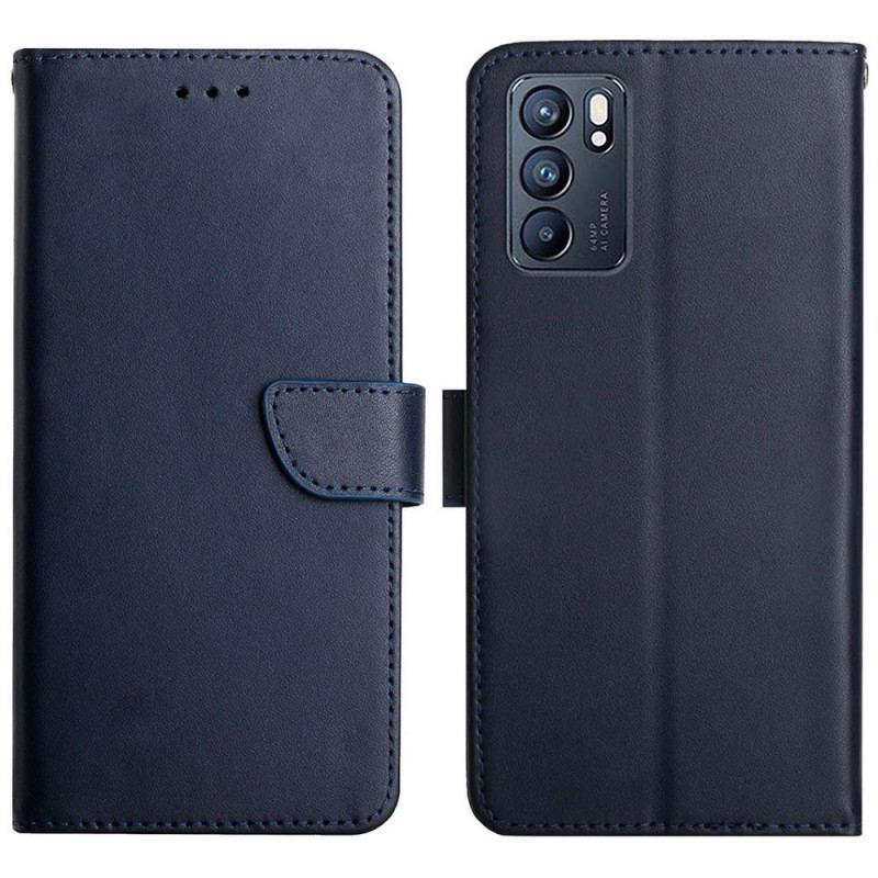 Flip Cover Oppo Reno 6 5G Ægte Nappa Læder