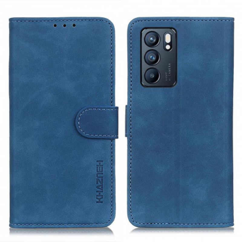 Flip Cover Oppo Reno 6 5G Khazneh Vintage Lædereffekt