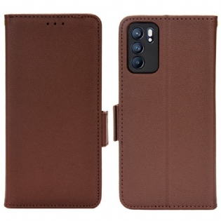 Flip Cover Oppo Reno 6 5G Læder Cover Flap Dobbelt Nye Farver