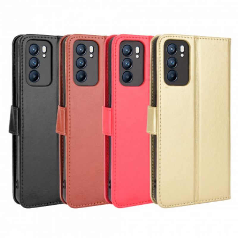 Flip Cover Oppo Reno 6 5G Prangende Kunstlæder