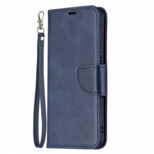 Læder Cover Oppo Reno 6 5G Flip Cover Glat Flap Skrå