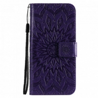 Læder Cover Oppo Reno 6 5G Solblomst