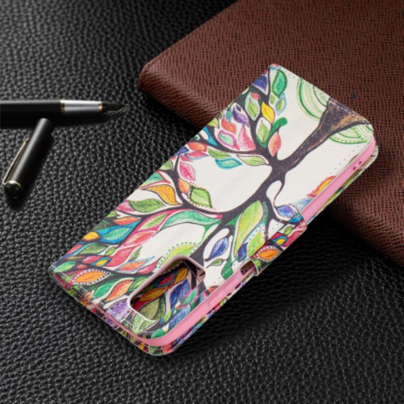 Flip Cover Poco M3 Farverigt Træ