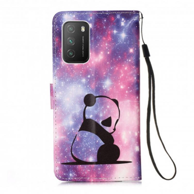 Flip Cover Poco M3 Med Snor Lanyard Panda Musings