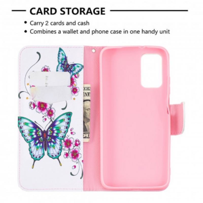 Flip Cover Poco M3 Vidunderlige Sommerfugle