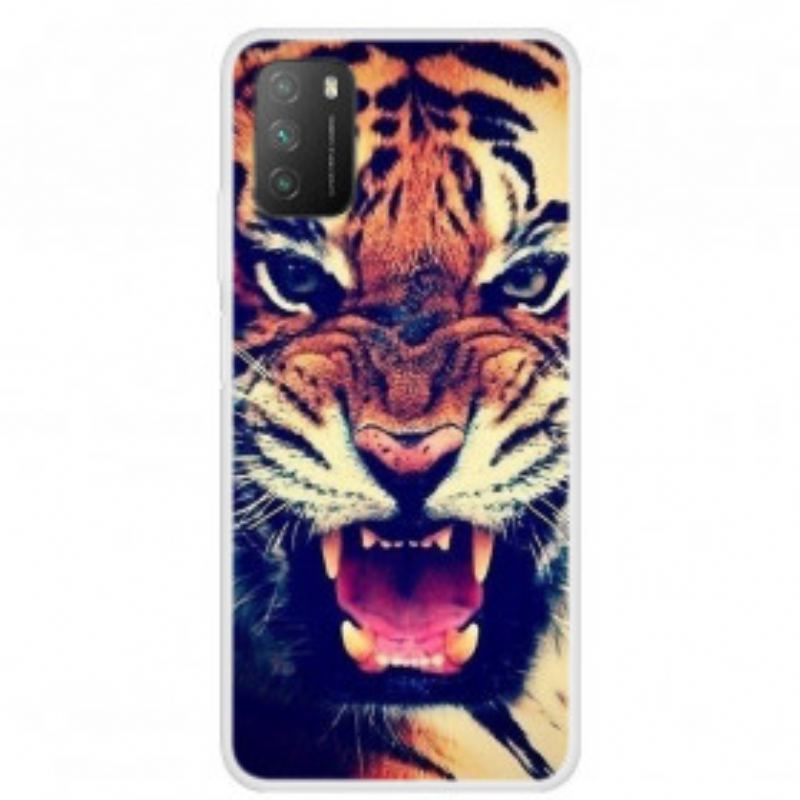 Mobilcover Poco M3 Front Tiger
