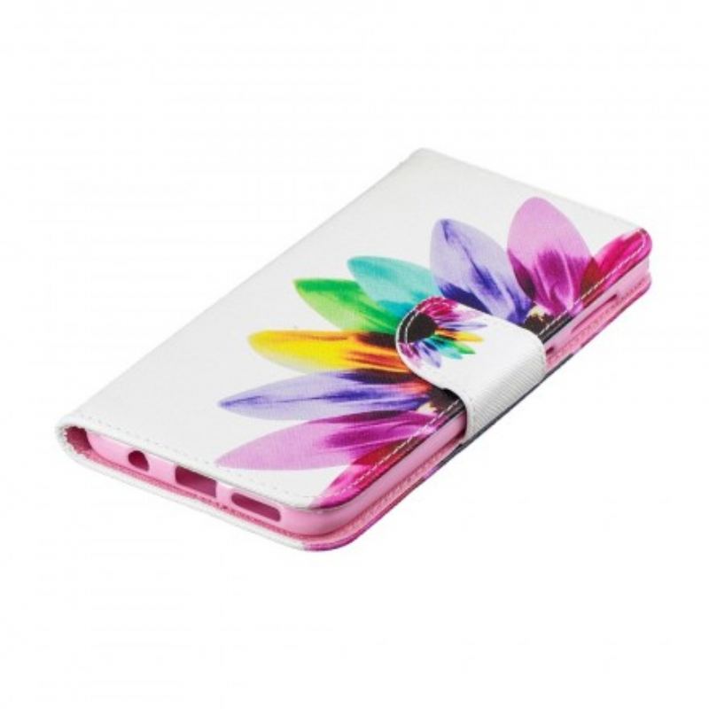 Flip Cover Samsung Galaxy A50 Akvarel Blomst