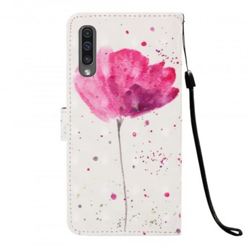 Flip Cover Samsung Galaxy A50 Akvarel Valmue