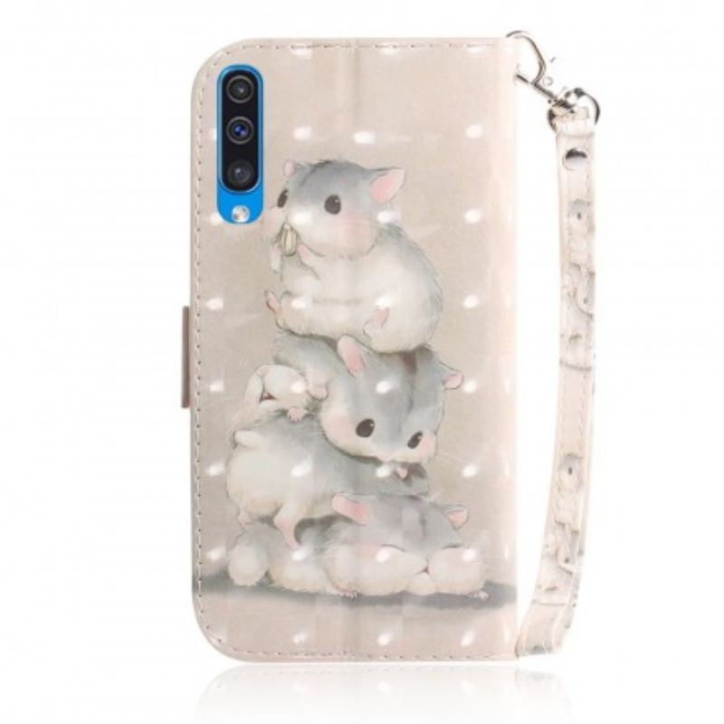 Flip Cover Samsung Galaxy A50 Med Snor Thong Hamstere