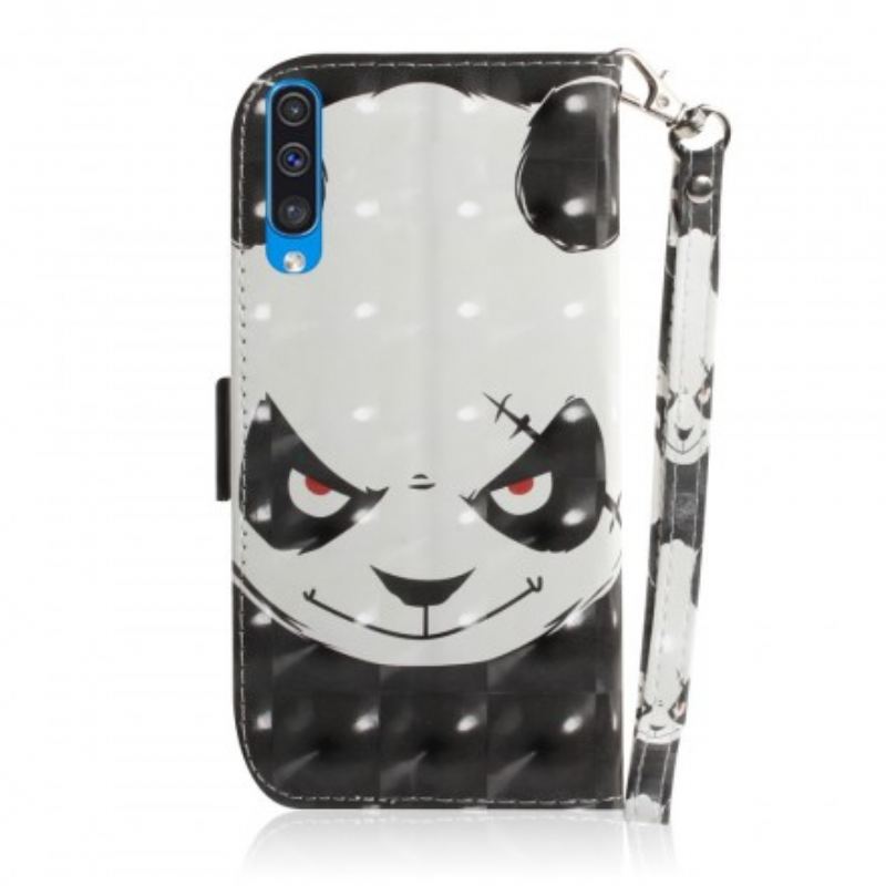Flip Cover Samsung Galaxy A50 Med Snor Vred Panda Med Snor