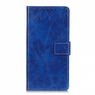 Flip Cover Samsung Galaxy A50 Skinnende Og Synlige Sømme