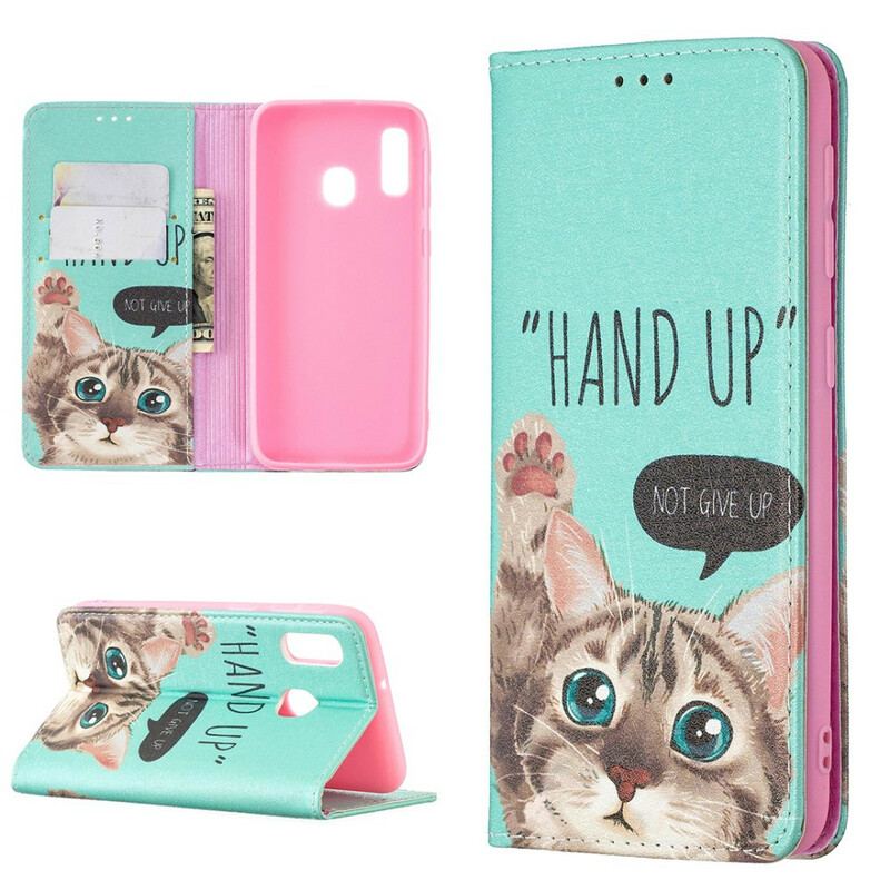 Cover Samsung Galaxy A20e Flip Cover Hånden Op