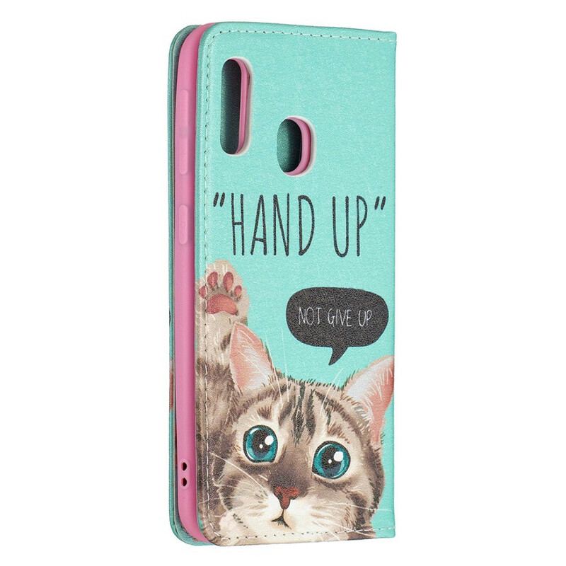Cover Samsung Galaxy A20e Flip Cover Hånden Op