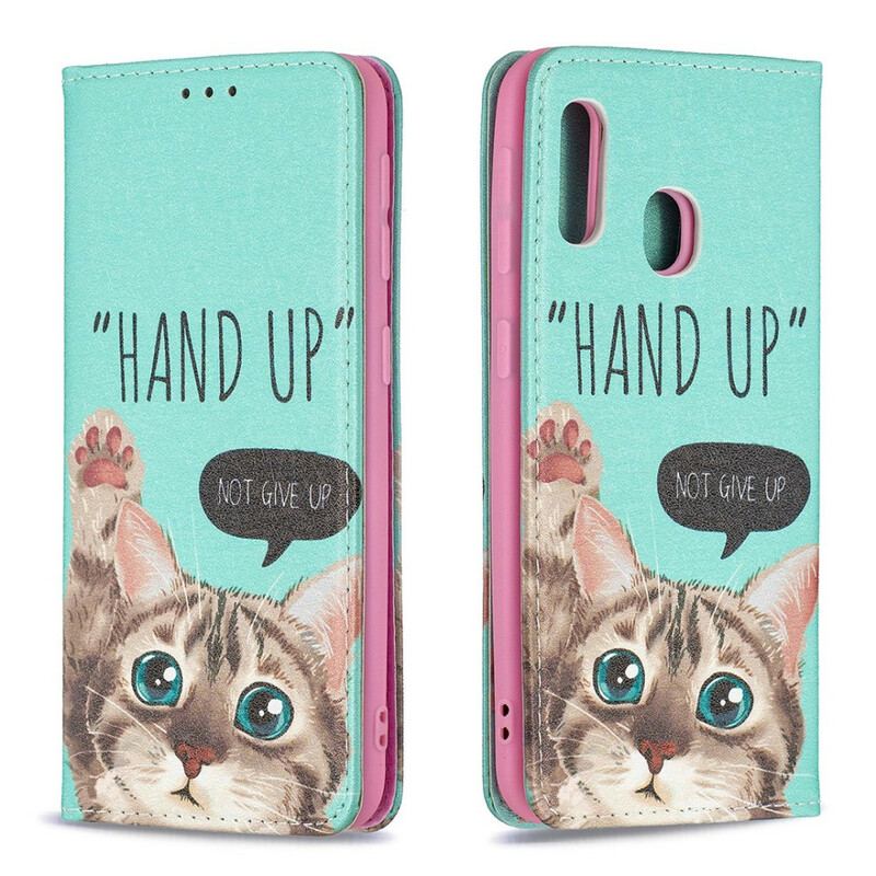 Cover Samsung Galaxy A20e Flip Cover Hånden Op